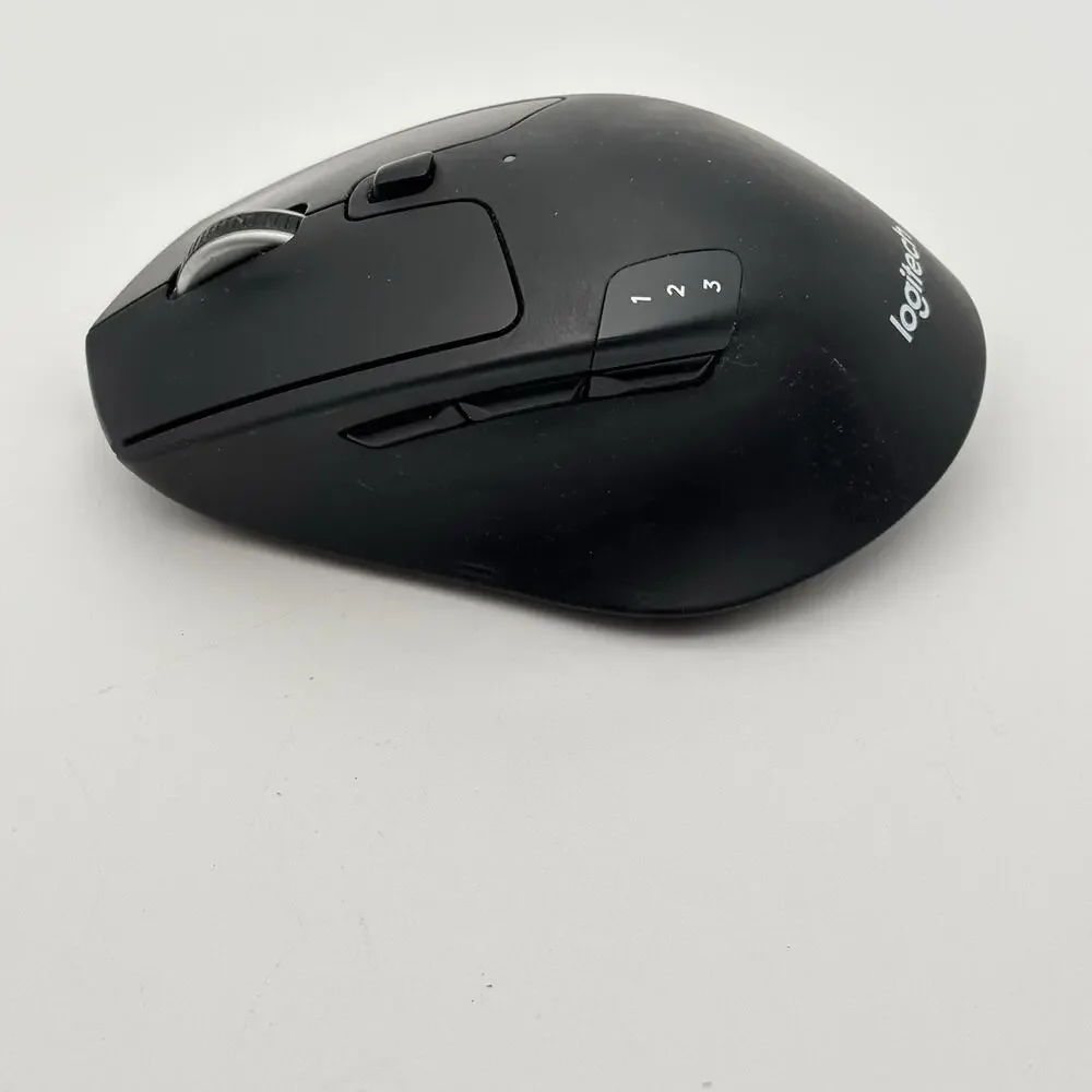 Logitech M720 Triathlon Wireless Mouse, With Dongle - Black - Tested. Works.